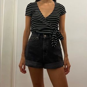 Urban Outfitters striped wrap top